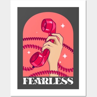 Fearless Feminine Energy retro Posters and Art